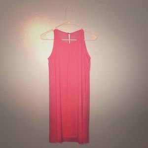 xs peach orange dress and the brand is By&By